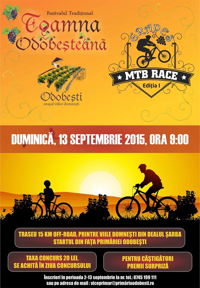 Au inceput inscrierile la concursul de ciclism Grapes MTB Race