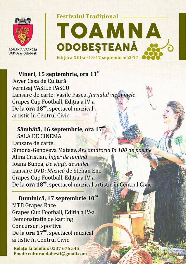 Începe Festivalului Tradițional Toamna Odobeșteană, editia a XIII-a