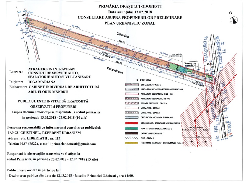 Consultare public asupra propunerilor preliminare PUZ - Iuga Mariana