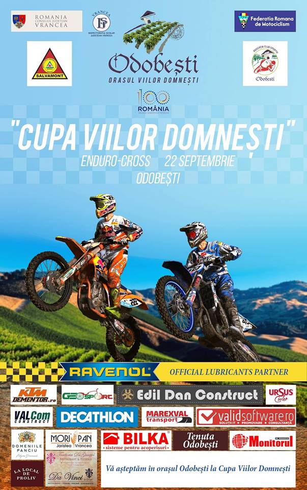 Invitație la „Cupa Viilor Domnești” – Etapa Națională Enduro-Cross Odobești