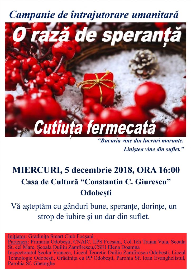 Campania „O rază de speranță" la Odobești