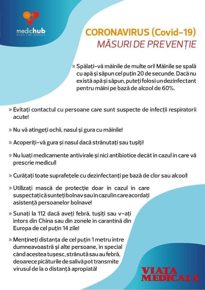 Cum ne comportam fata de CORONAVIRUS