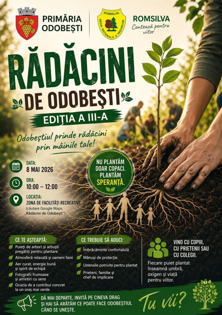 „Rădăcini de Odobești – Ediția a III-a: Plantăm viitorul împreună”