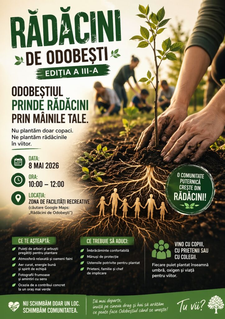 „Rădăcini de Odobești” – Ediția a III-a: Împreună pentru un oraș mai verde