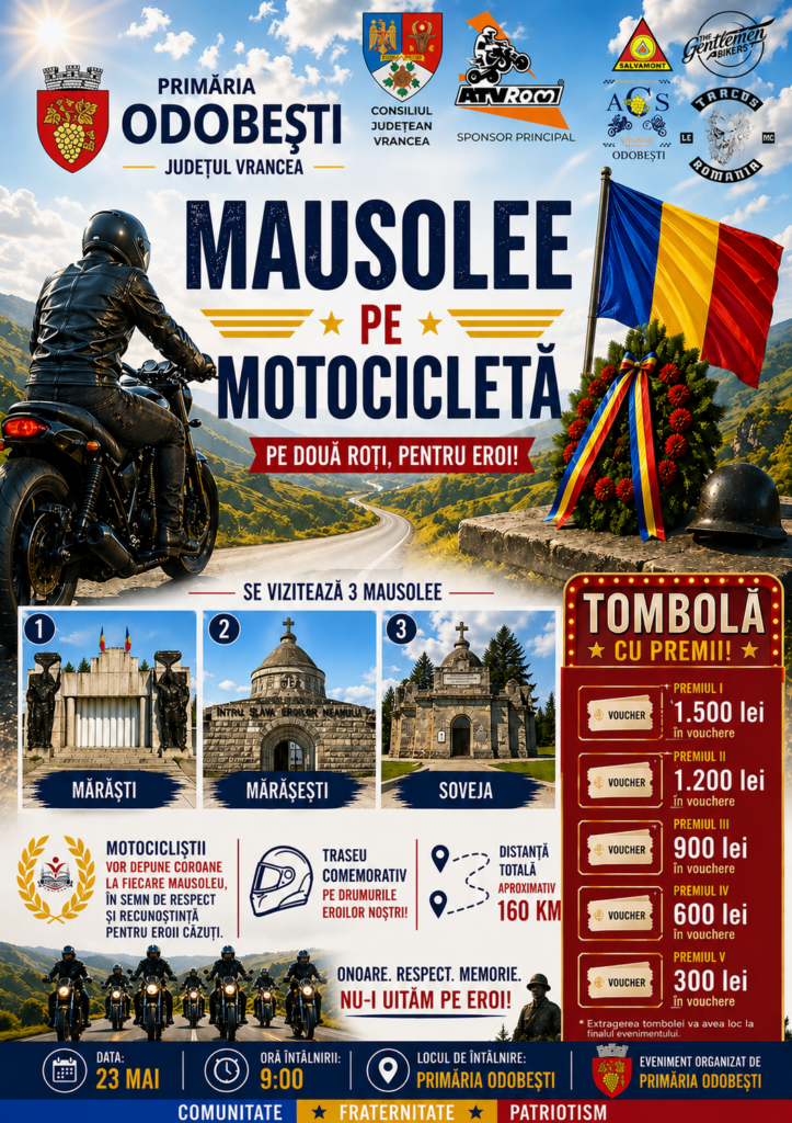 „Mausolee pe motocicletă” – un omagiu adus eroilor neamului