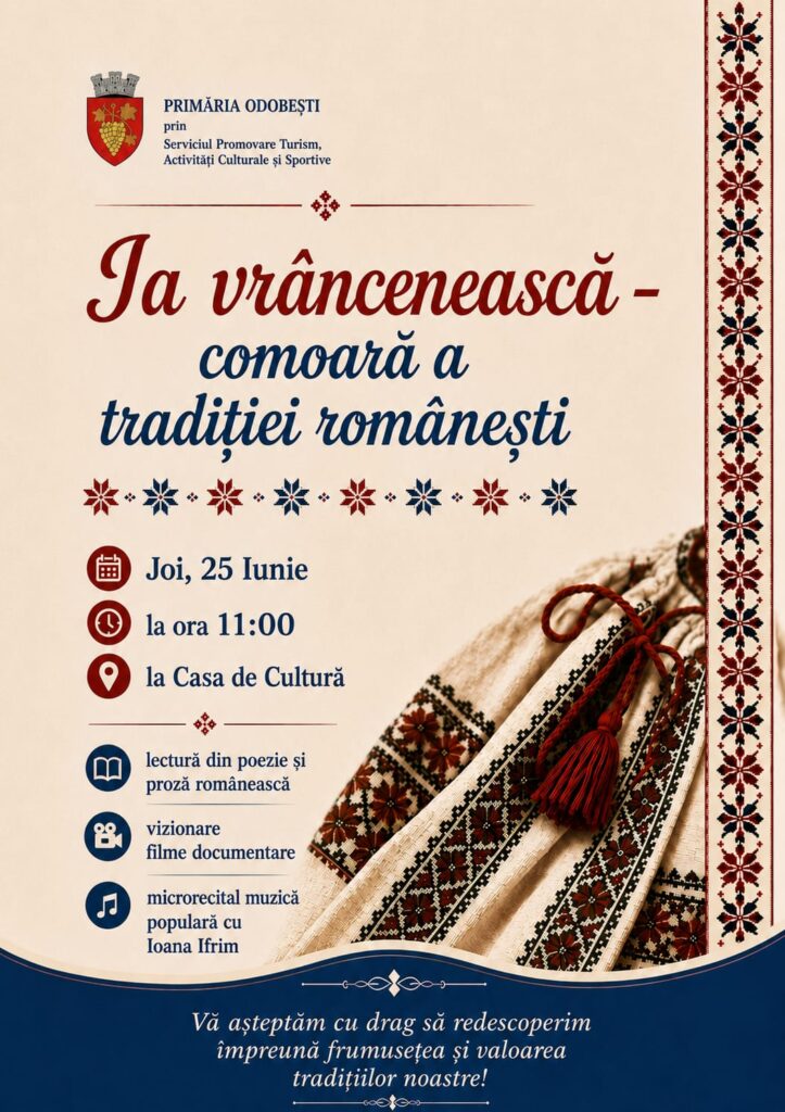 Ia vrâncenească – comoară a tradiției românești
